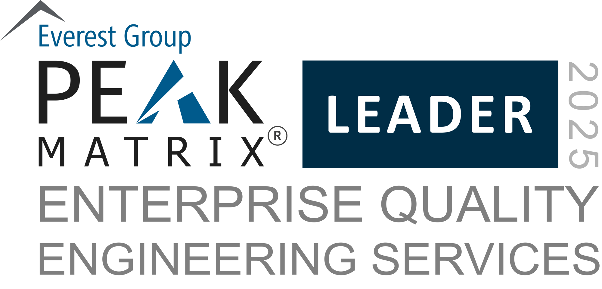 Enterprise Quality Engineering (QE) Services 2025 - PEAK Matrix Award Logo - Leader